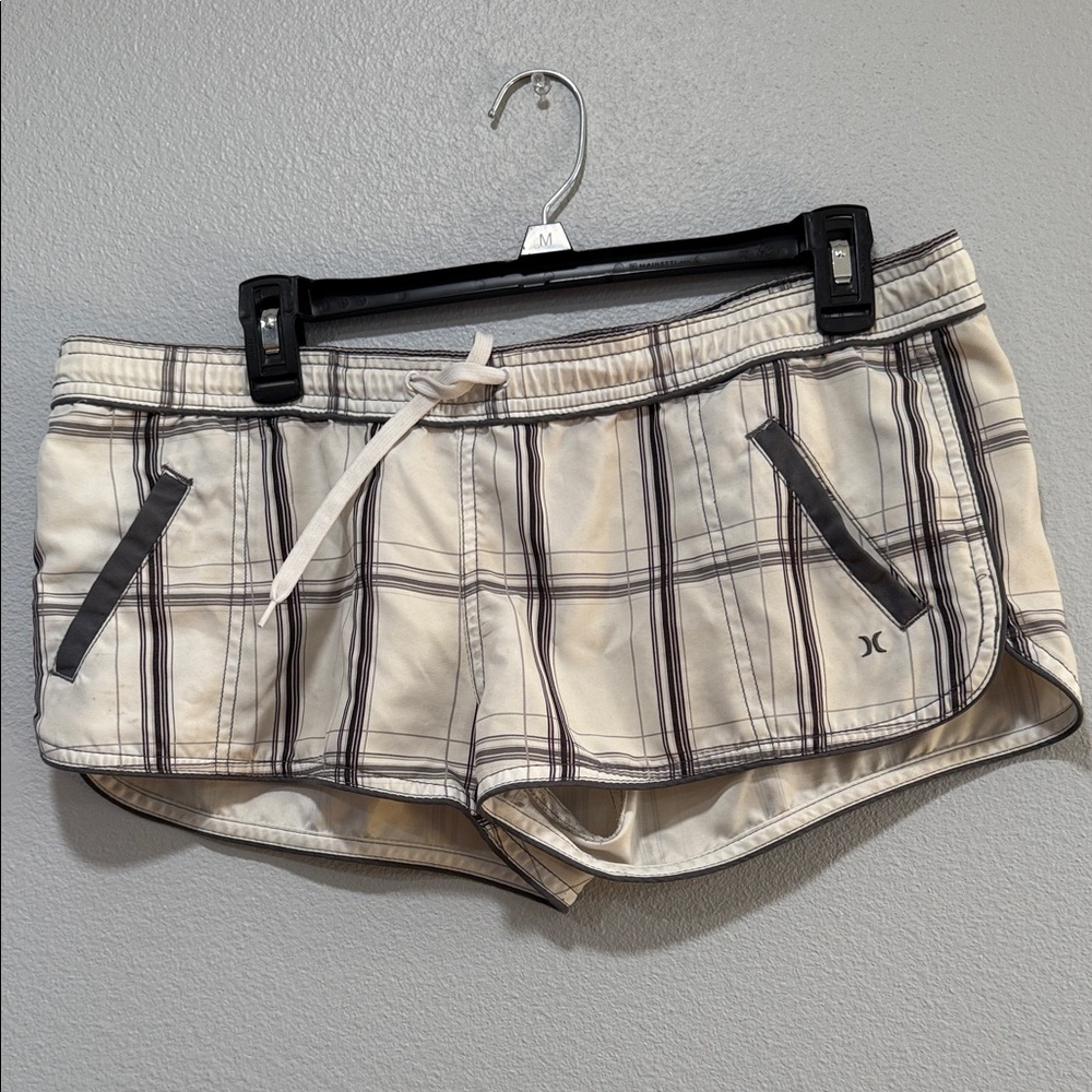 Hurley Women's Athletic Plaid Shorts
